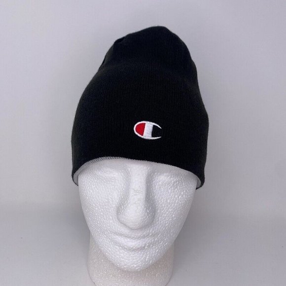 Champion Beanie Winter Hat Reversible Logo Script Spellout HipHop Streetwear - Picture 8 of 11